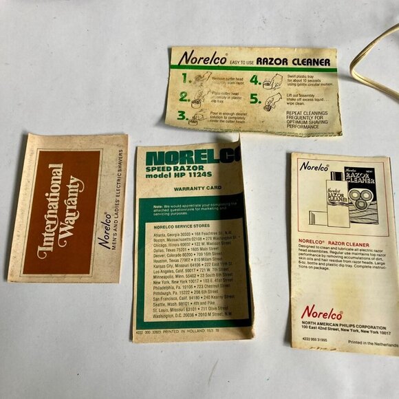 Vintage Norelco Speedrazor in Case w/Papers Electric Razor Speedshaver Shaver - Picture 6 of 9